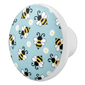 Niedliche Bienen und Blume Keramikknauf (Rechts)