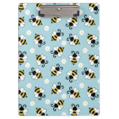 Niedliche Bienen und Blume Klemmbrett (Vorderseite)