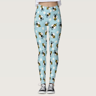 Niedliche Bienen und Blume Leggings
