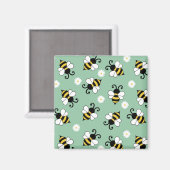 Niedliche Bienen und Blume Magnet (Vorderseite/Rückseite)
