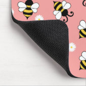 Niedliche Bienen und Blume Mousepad (Ecke)