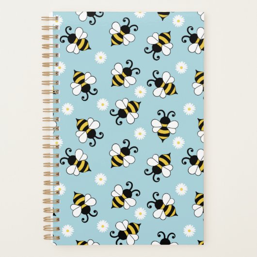 Niedliche Bienen und Blume Planer (Vorderseite)