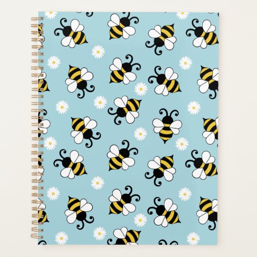 Niedliche Bienen und Blume Planer (Vorderseite)