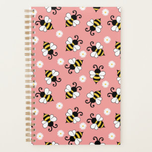 Niedliche Bienen und Blume Planer