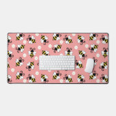 Niedliche Bienen und Blume Schreibtischunterlage (Tastatur & Maus)