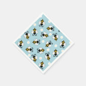 Niedliche Bienen und Blume Serviette (Ecke)