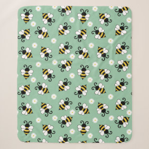 Niedliche Bienen und Blume Sherpadecke
