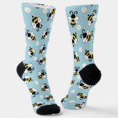 Niedliche Bienen und Blume Socken (Gewinkelt)