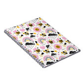 Niedliche Bienen und Regenbogen Notizblock (Rechte Seite)