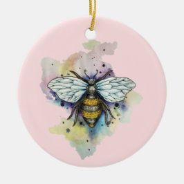 Niedliche Bienen und Regenbogen Wash Weihnachtssch Keramik Ornament