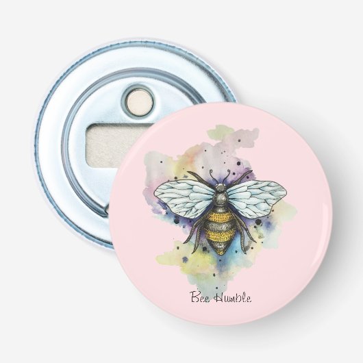 Niedliche Bienen- und Regenbogencreme Flaschenöffner (Vorderseite)