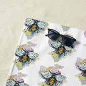 Niedliche Bienen- und Regenbogenhandtuch Strandtuch (Beispiel)