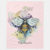 Niedliche Bienen- und Regenbogenhaut Fleece Blanke (Vorderseite)