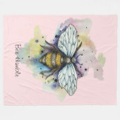 Niedliche Bienen- und Regenbogenhaut Fleece Blanke (Vorderseite (Horizontal))