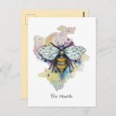 Niedliche Bienen und Regenbogenwaschmittel Postkar Postkarte (Vorne/Hinten)