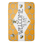 Niedliche Bienen Willkommen in unserem Bienenstock Badematte (Vorderseite Vertikal)