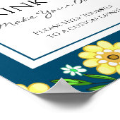 Niedliche BienenBaby-Dusche Custom Drink Bar Party Poster (Ecke)