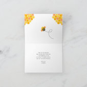 Niedliche Bienenbaby-Dusche Danke, dass Sie durch Dankeskarte (Innenseite)