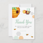 Niedliche BienenBaby-Dusche Dankeskarte (Vorderseite)