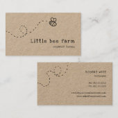 niedliche Bienenfliege mit Kunsthonig Visitenkarte (Vorne/Hinten)