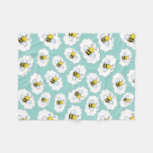 Niedliche Bienenflocken Fleecedecke (Vorderseite (Horizontal))