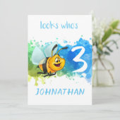 Niedliche BienenGeburtstagskarte Karte (Stehend Vorderseite)