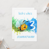 Niedliche BienenGeburtstagskarte Karte (Vorderseite/Rückseite Beispiel)