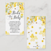 Niedliche Bienengelbe Blumenduschbücher für Baby Begleitkarte (Vorne/Hinten)