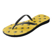 Niedliche Bienengelbe Flip Flops Badesandalen (Schrägansicht)