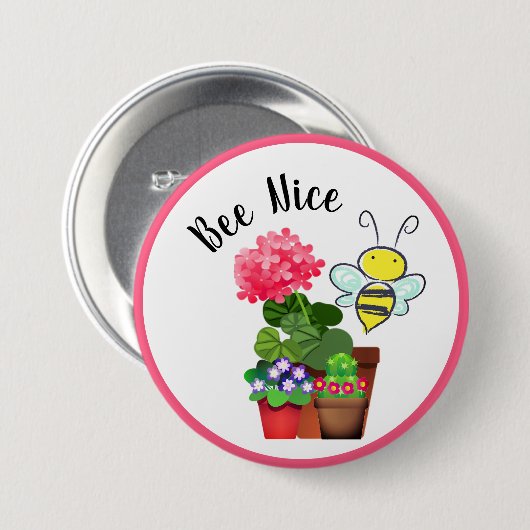 Niedliche Bienengenuss-Blume und Hummelknopf-Butto Button (Vorne & Hinten)