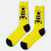 Niedliche Bienenglücksocken Socken (Linkes Detail)