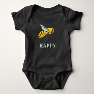Niedliche Bienenhappy Custom Novelty Baby Strampler