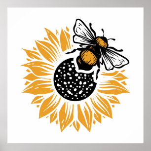 niedliche Bieneninsektenliebhaber Poster