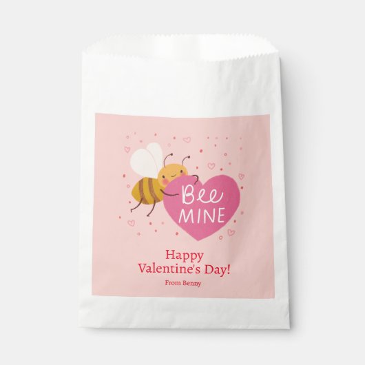 Niedliche Bienenkids-Klasse Valentine Geschenktütchen (Vorderseite)