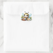 Niedliche Bienenkleber Runder Aufkleber (Tasche)