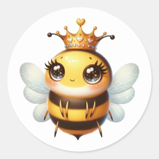 Niedliche Bienenkleber Runder Aufkleber (Vorderseite)