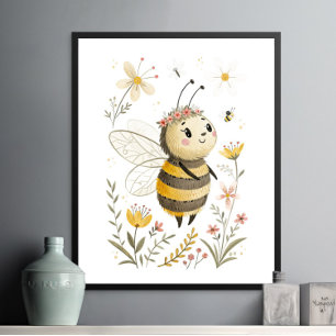 Niedliche Bienenkunst Poster