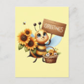 Niedliche Bienenliebhaber Grüße Postkarte (Vorderseite)