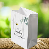 Niedliche Bienenmonogramm Eukalyptus-Grüne Mittlere Geschenktüte