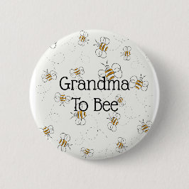 Niedliche Bienenmuster-Oma zum Baby-Duschknopf Button