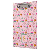Niedliche Bienenmuster-Wildblumen Monogramm Name p Klemmbrett (Links)