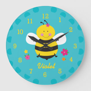 Niedliche BienenPersonalisierte Uhr