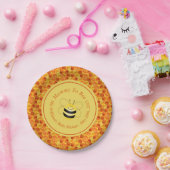 Niedliche Bienenschaum-Dusche Pappteller (Party)