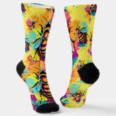 Niedliche Bienensocken - Honey Bees Socks Socken (Gewinkelt)