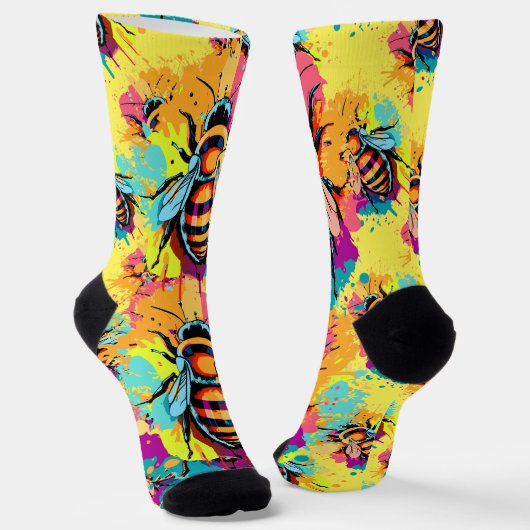 Niedliche Bienensocken - Honey Bees Socks Socken (Gewinkelt)