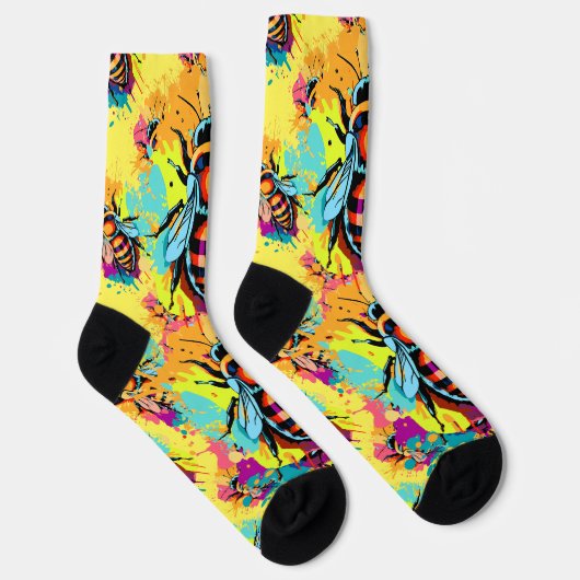 Niedliche Bienensocken - Honey Bees Socks Socken (Rechts)