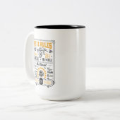 niedliche Bienenstock-Regeln geben Familiennamen Zweifarbige Tasse (Vorderseite Links)