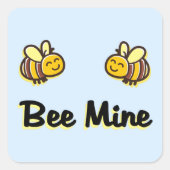 Niedliche Bienenstöcke in Retroform Quadratischer Aufkleber (Vorderseite)