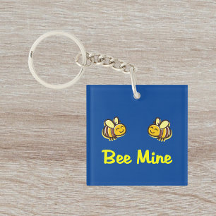 Niedliche Bienenstöcke rückwärts Hummeln dunkle Fa Schlüsselanhänger