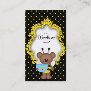 Niedliche Bienenstockkarte Polka Dot Visitenkarte